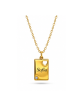 COLLAR MINI RECTANGULAR BRILLO PERSONALIZADO