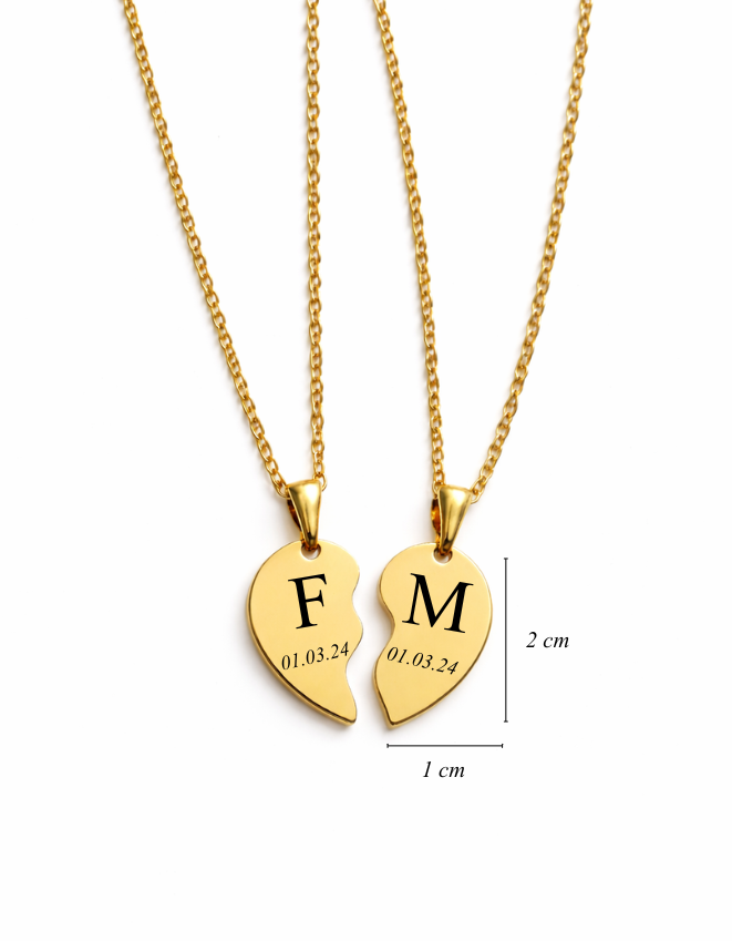 COLLAR CORAZÓN UNIDOS PERSONALIZADO