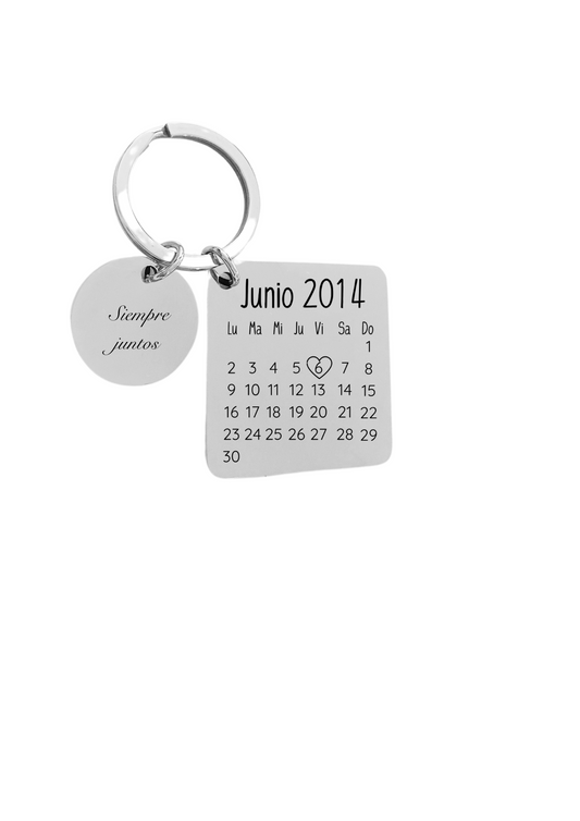 LLAVERO CALENDARIO PERSONALIZADO REDONDO