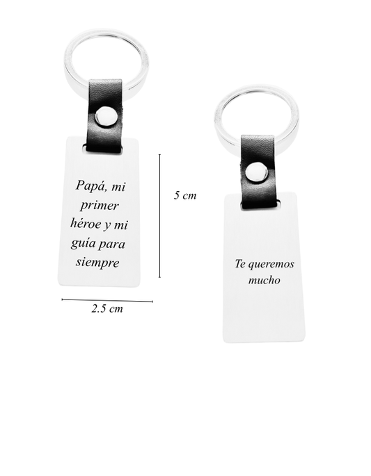 LLAVERO FRASE RECTANGULAR