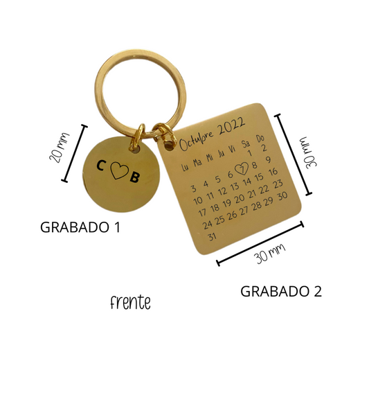 LLAVERO CALENDARIO PERSONALIZADO REDONDO