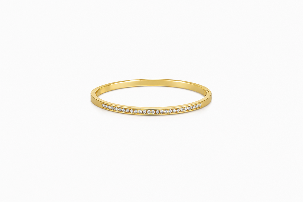 PULSERA ESCLAVA CIRCONES DORADO