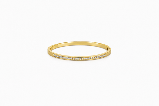 PULSERA ESCLAVA CIRCONES DORADO
