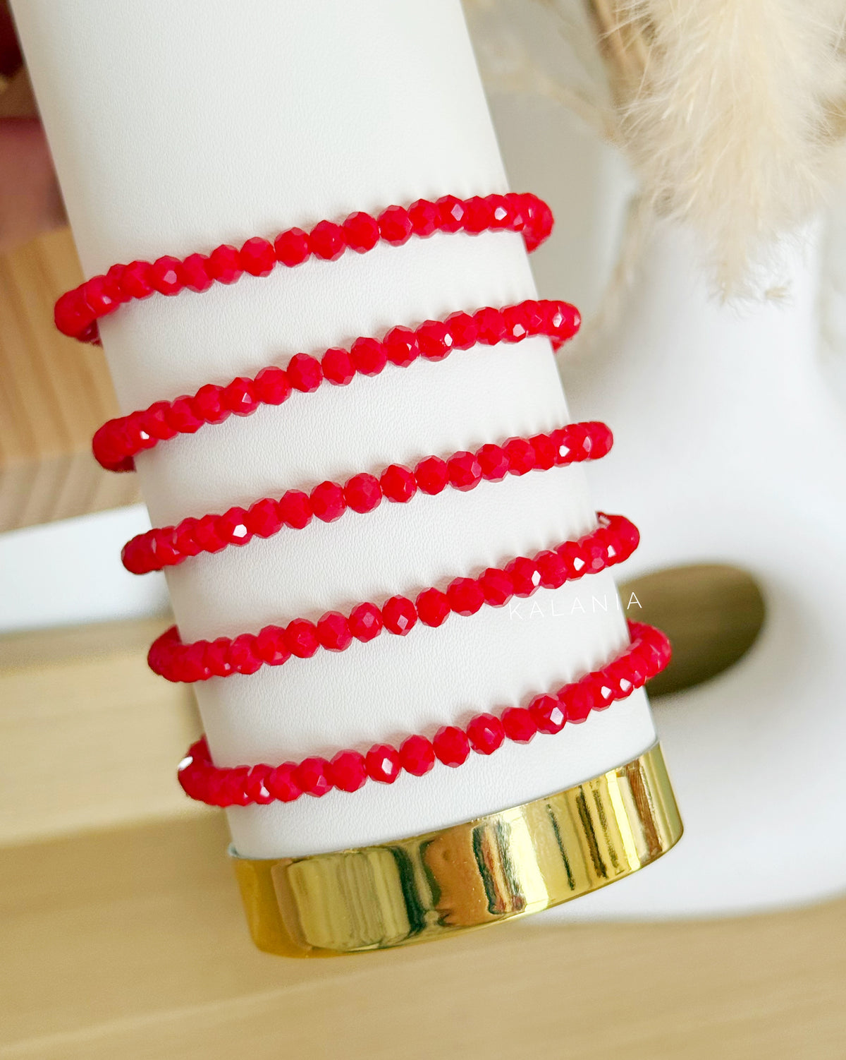 Pulsera Roja de Protección Cristales