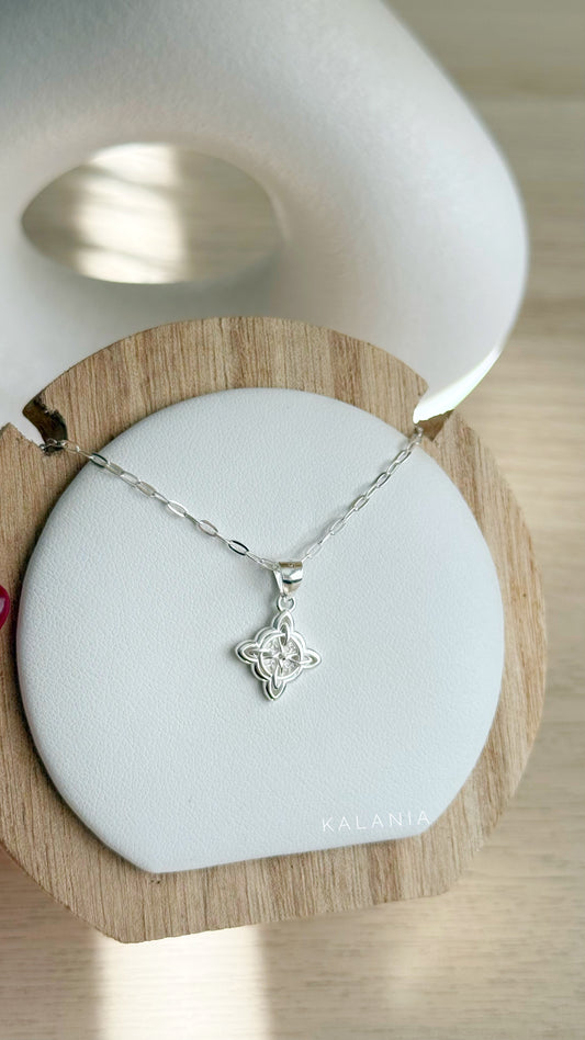 CADENA NUDO DE BRUJA PLATA 925