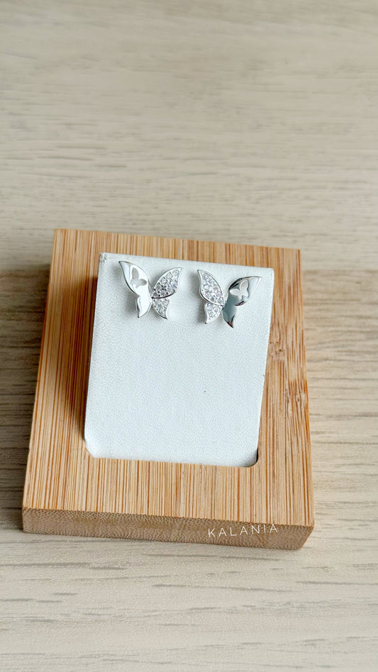 AROS MARIPOSA PLATA 925