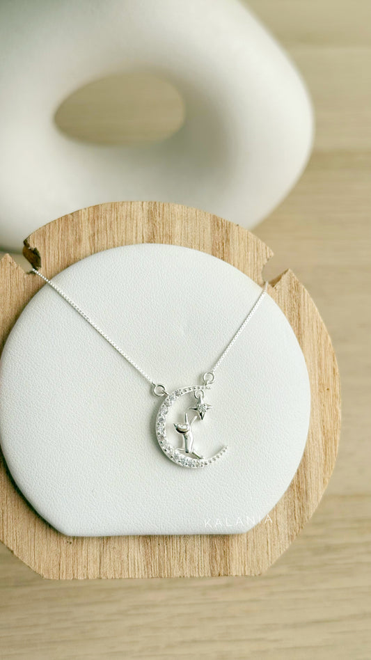 CADENA GATITO ESTRELLA PLATA 925