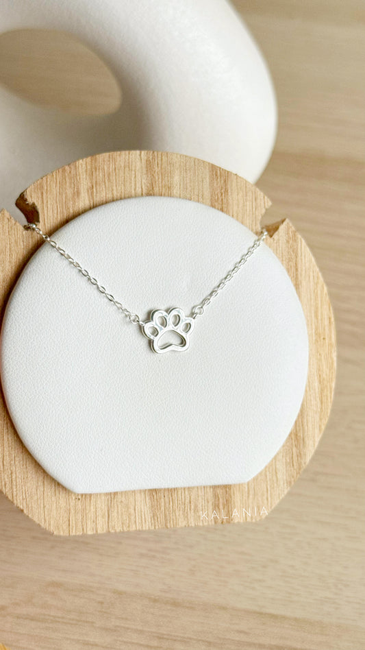 CADENA HUELLA PLATA 925