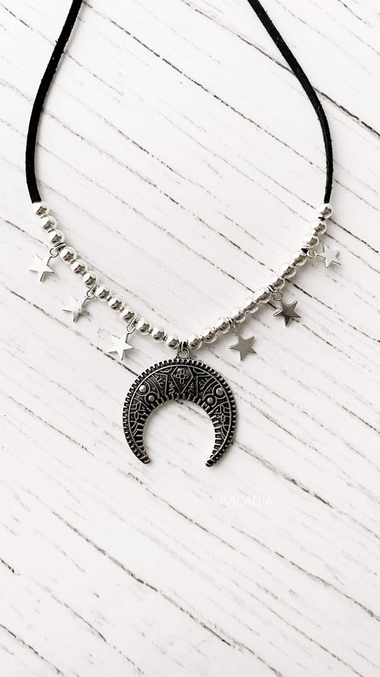 COLLAR BIG LUNA Y ESTRELLAS