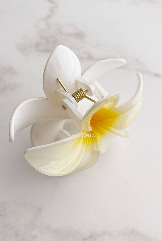 HAIR CLIPS FLORES HAWAIANA AMARILLA GRANDE