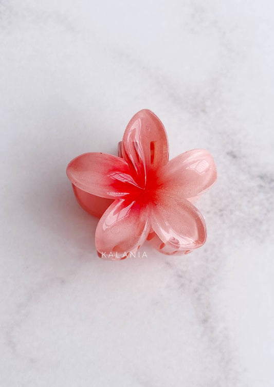 HAIR CLIPS FLORES HAWAIANA CORAL PEQUEÑA