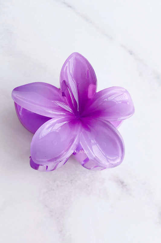 HAIR CLIPS FLORES HAWAIANA LILA GRANDE