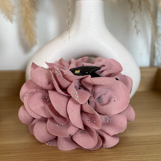 Pinche Flor Brillos Rosa