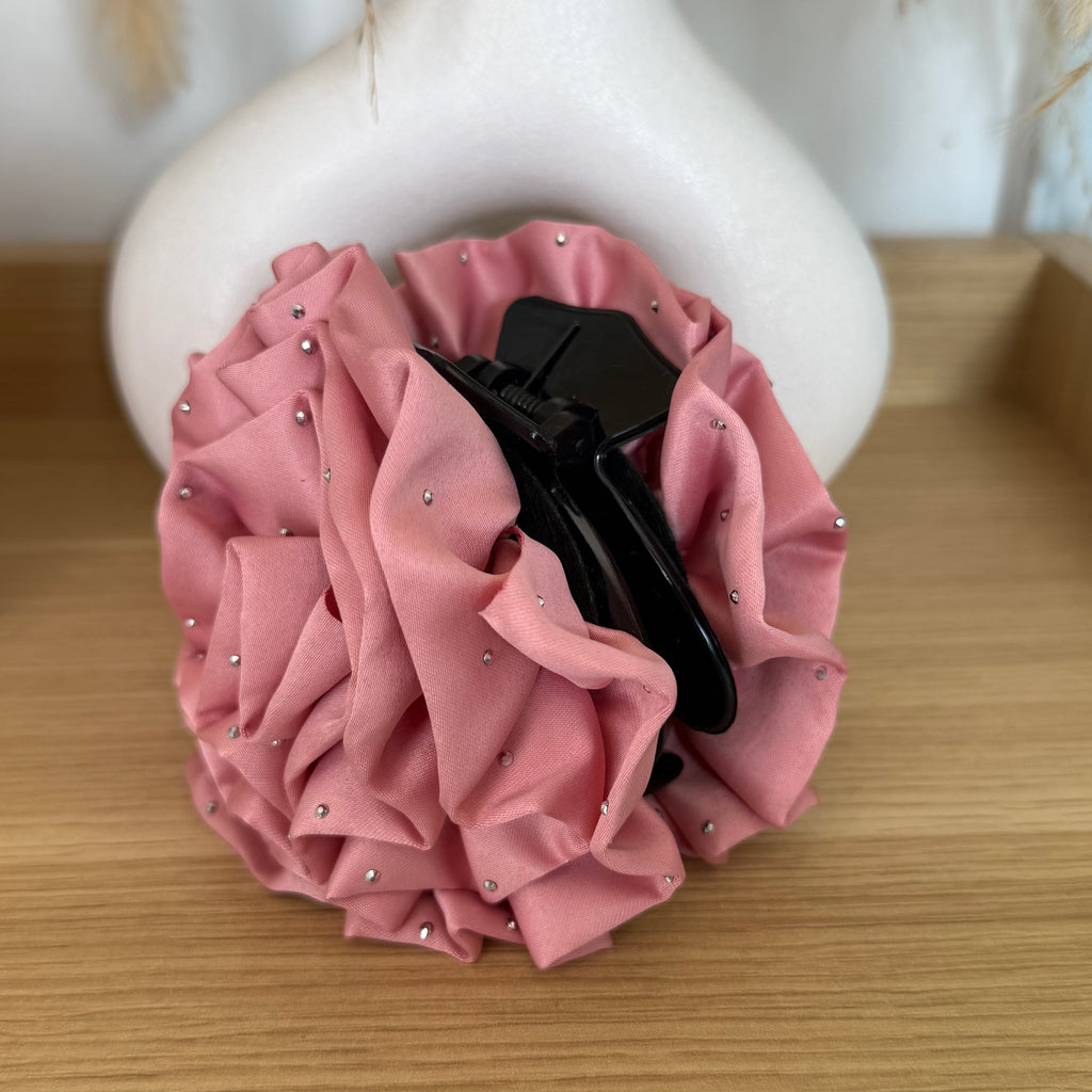Pinche Flor Brillos Rosa