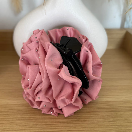 Pinche Flor Brillos Rosa
