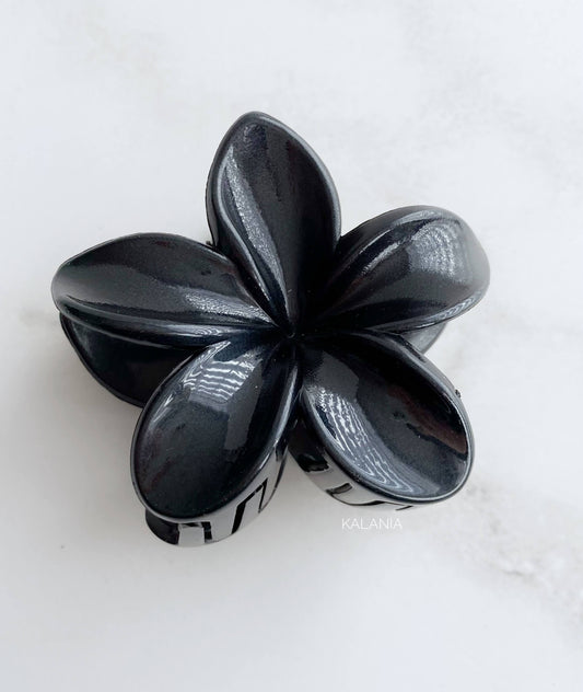 HAIR CLIPS FLORES HAWAIANA NEGRO