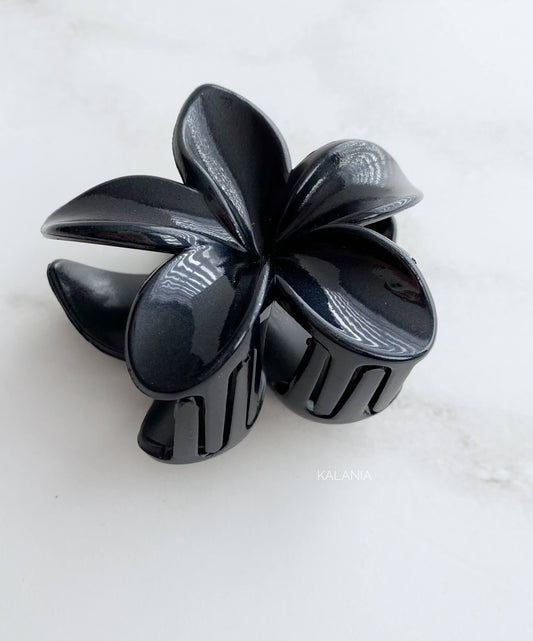 HAIR CLIPS FLORES HAWAIANA NEGRO