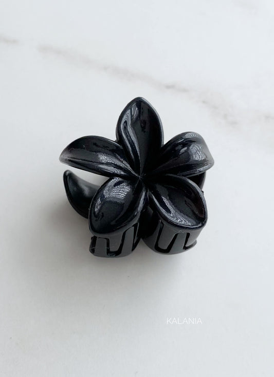 HAIR CLIPS FLORES HAWAIANA NEGRO