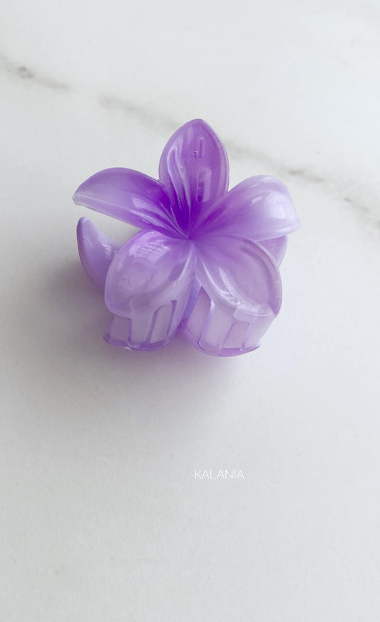 HAIR CLIPS FLORES HAWAIANA MORADO PEQUEÑA