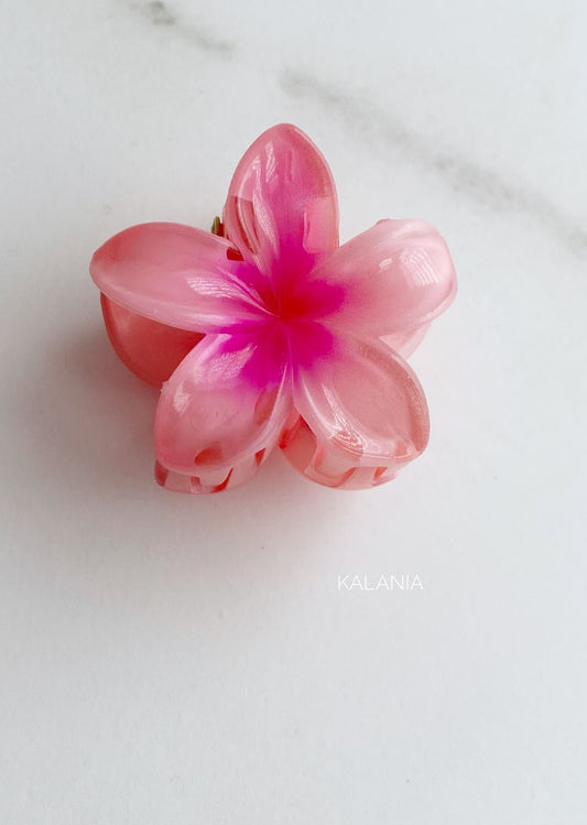 HAIR CLIPS FLORES HAWAIANA FUCSIA II PEQUEÑA