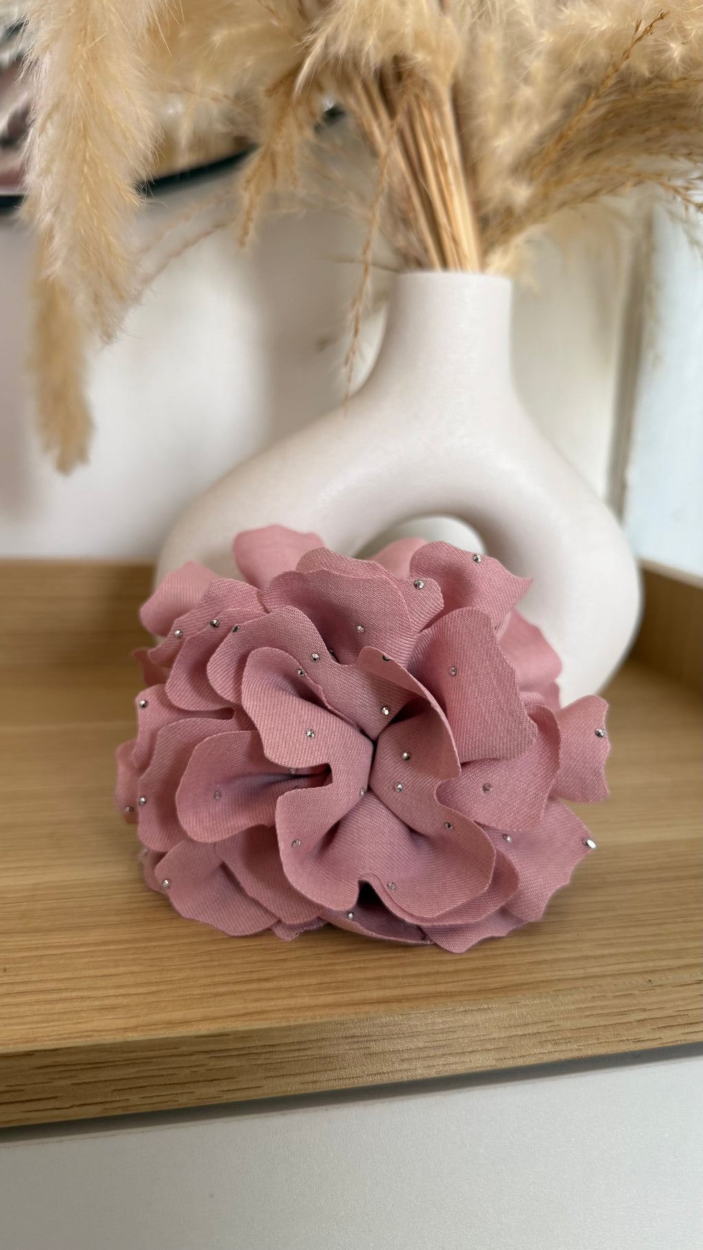 Pinche Flor Brillo Rosa 9 cm
