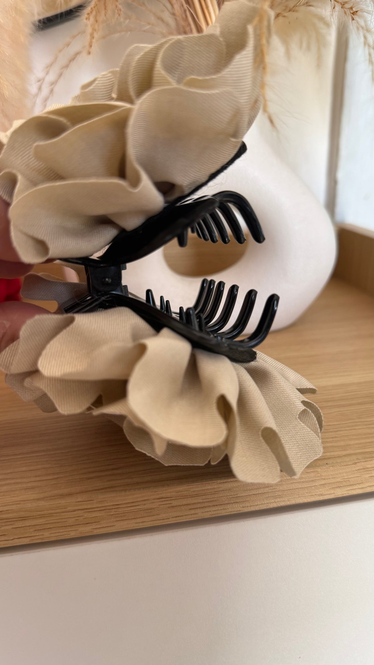 Pinche Flor Rosa  Beige 12 cm