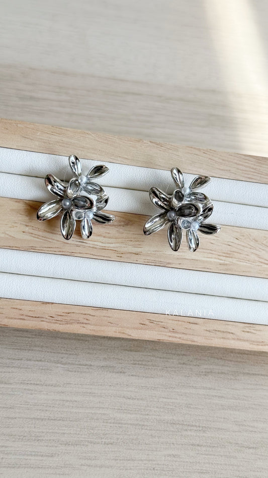 AROS FLOR III PLATEADO