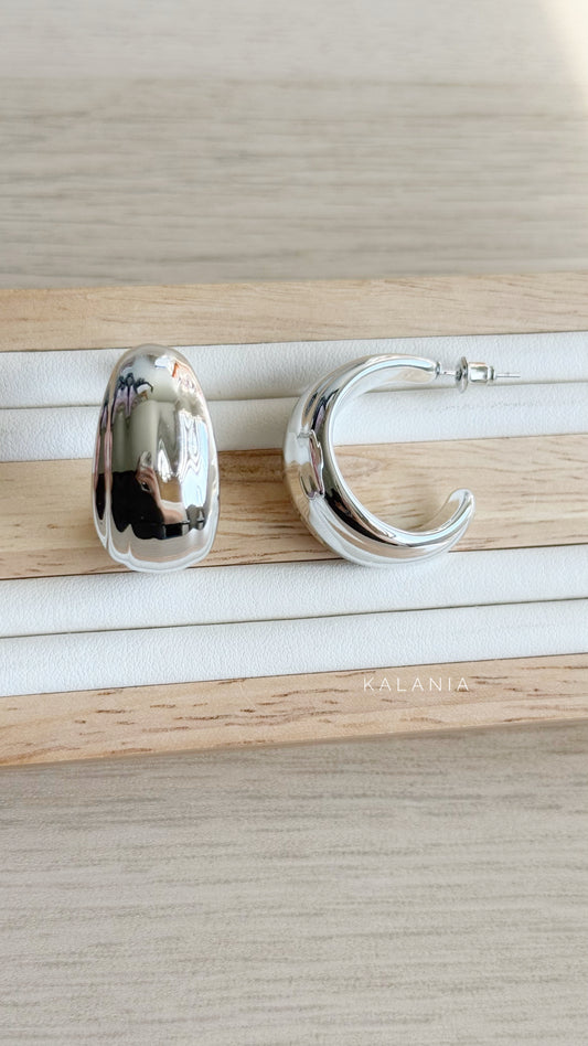 ARGOLLAS SEMI INFLADAS PLATEADO