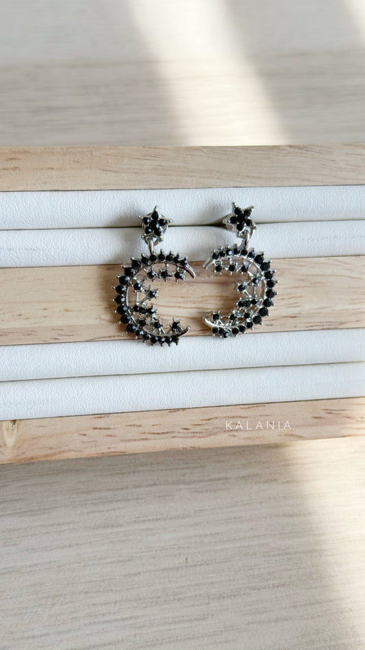 AROS LUNA ESTRELLA PLATEADO