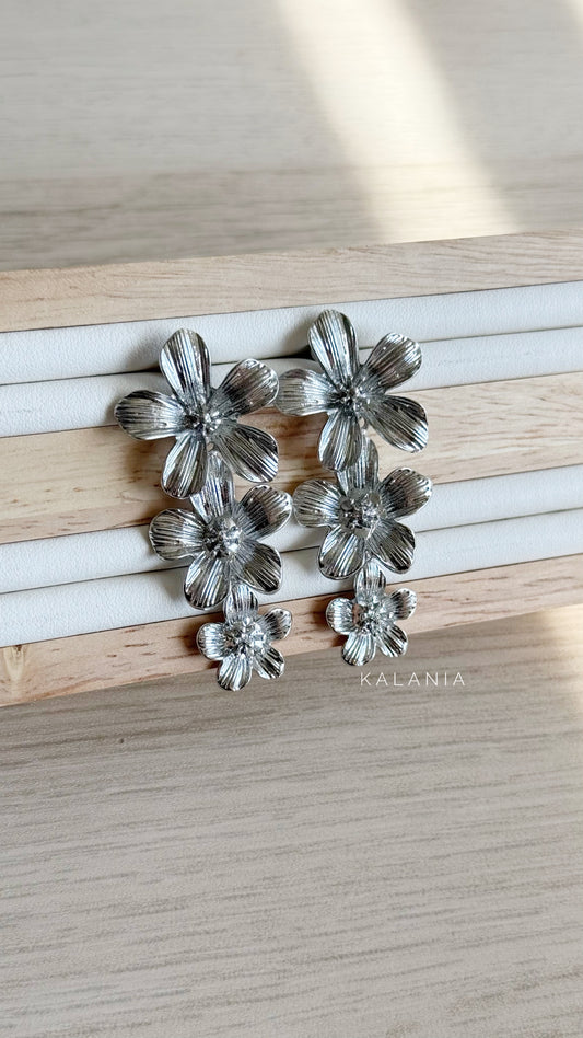 AROS FLOR III PLATEADO
