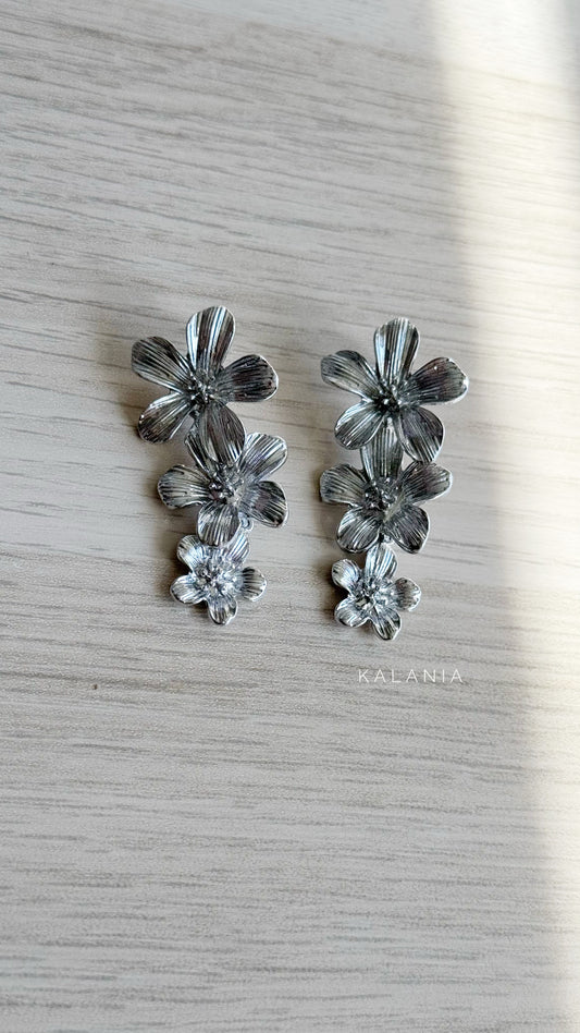 AROS FLOR III PLATEADO