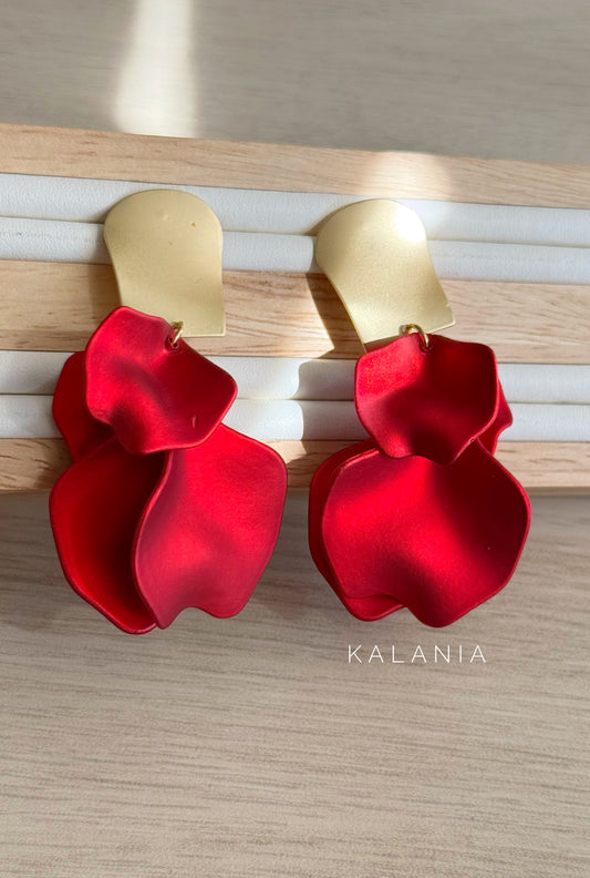 AROS PETALOS ROJO