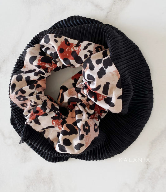 MAXI SCRUNCHIES PRINT NEGRO