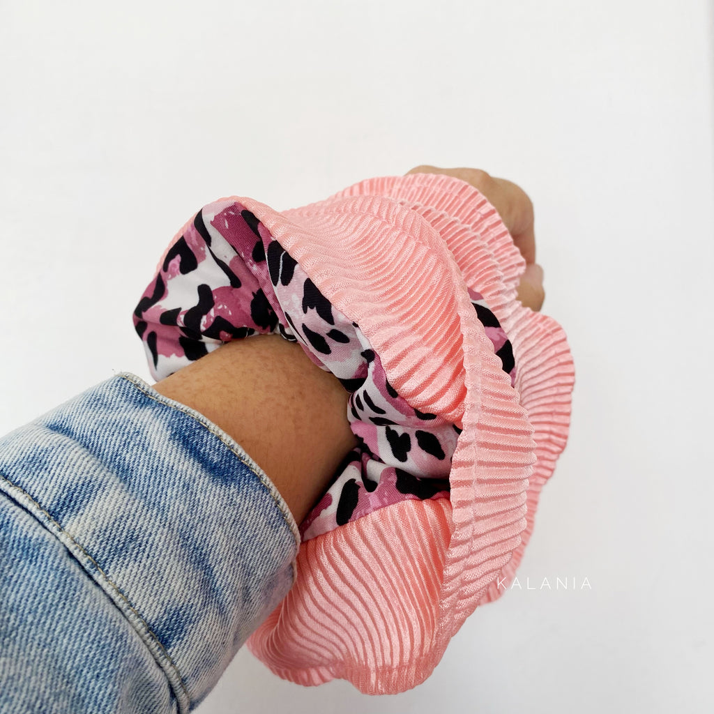 MAXI SCRUNCHIES PRINT ROSA