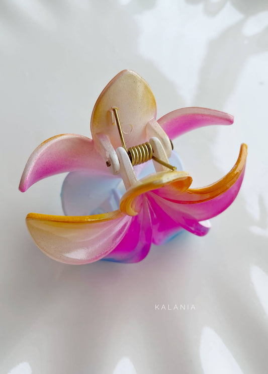 HAIR CLIPS FLORES HAWAIANA BI ROSADO II MEDIANA