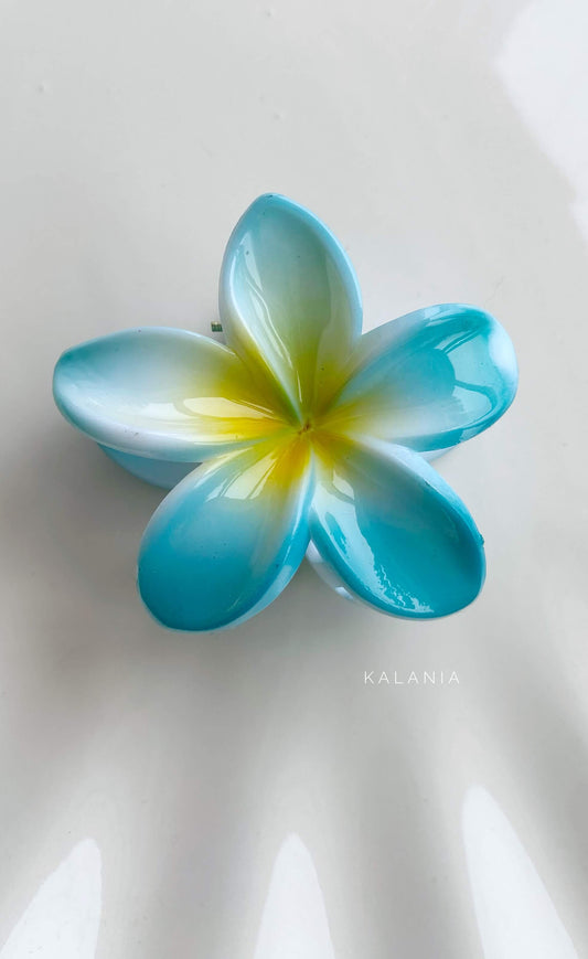 HAIR CLIPS FLORES HAWAIANA CELESTE MEDIANA