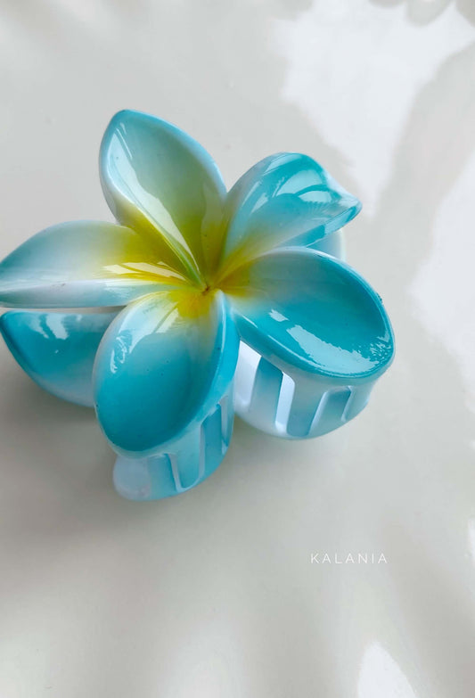 HAIR CLIPS FLORES HAWAIANA CELESTE MEDIANA