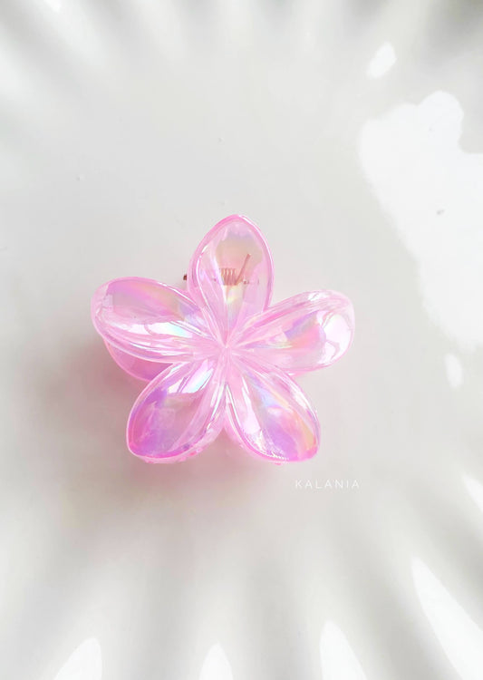 HAIR CLIPS FLORES HAWAIANA TORNASOL ROSADO MEDIANA