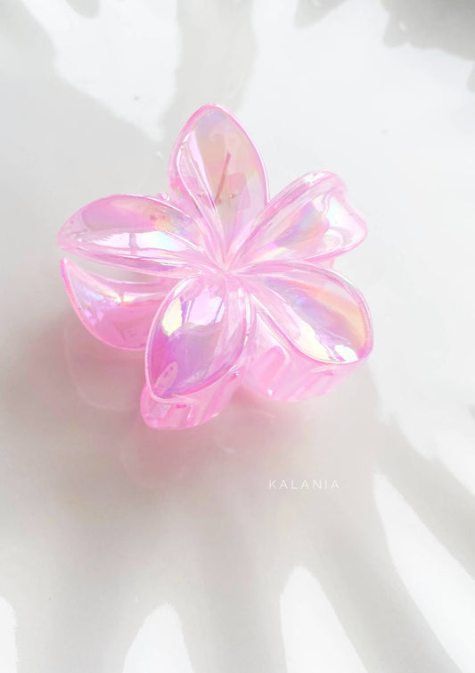 HAIR CLIPS FLORES HAWAIANA TORNASOL ROSADO MEDIANA