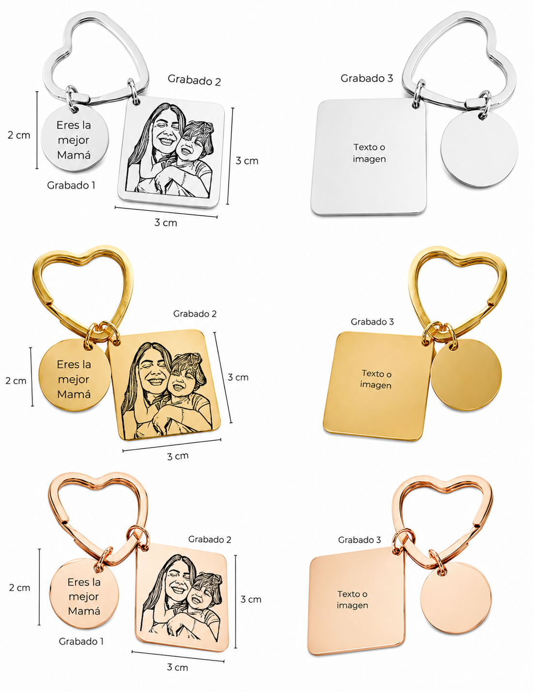 LLAVERO PERSONALIZADO CORAZÓN IMAGEN