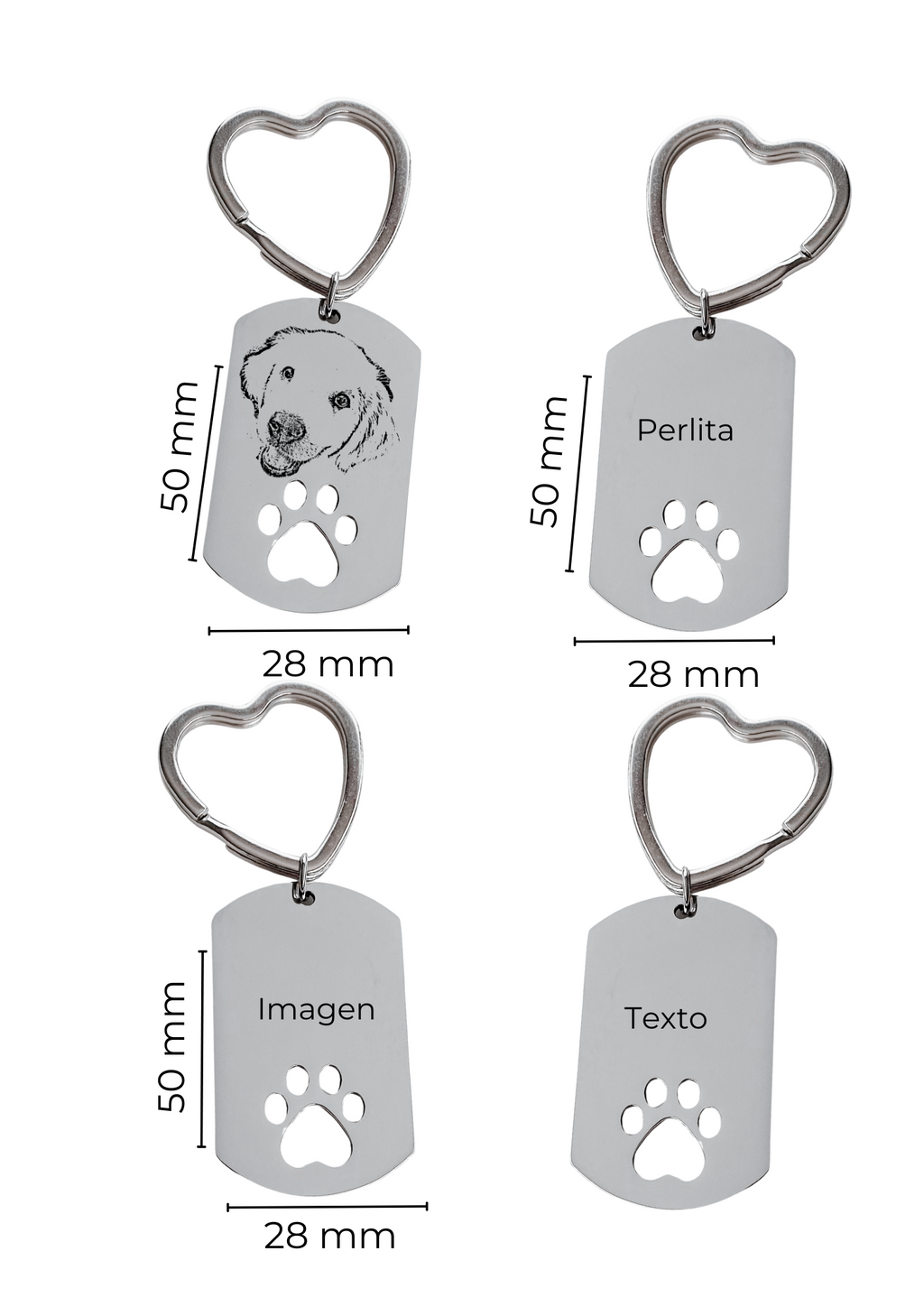 LLAVERO PERSONALIZADO HUELLA CORAZÓN