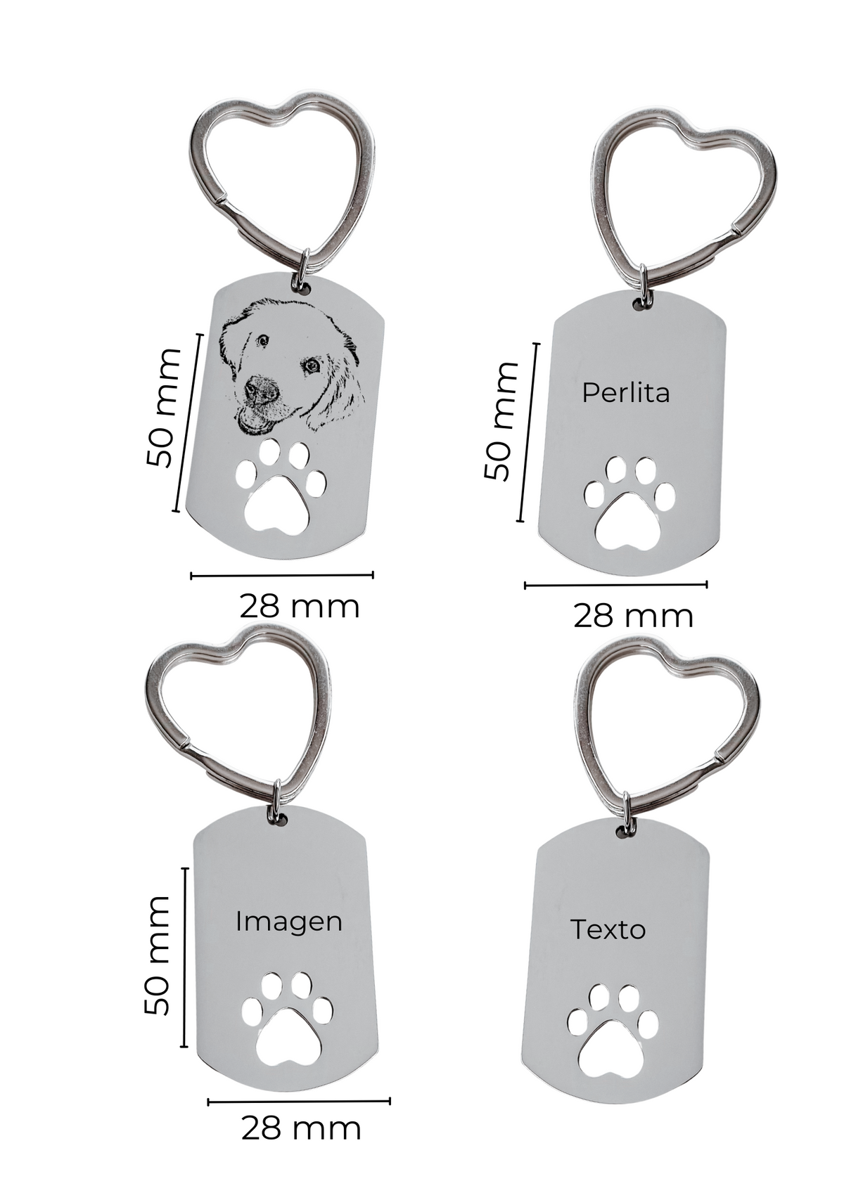 LLAVERO PERSONALIZADO HUELLA CORAZÓN