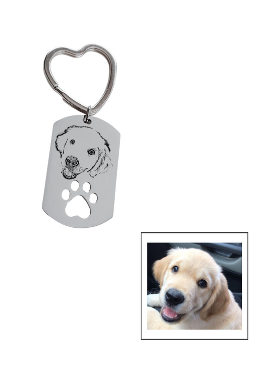 LLAVERO PERSONALIZADO HUELLA CORAZÓN