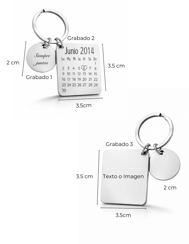 LLAVERO CALENDARIO PERSONALIZADO REDONDO