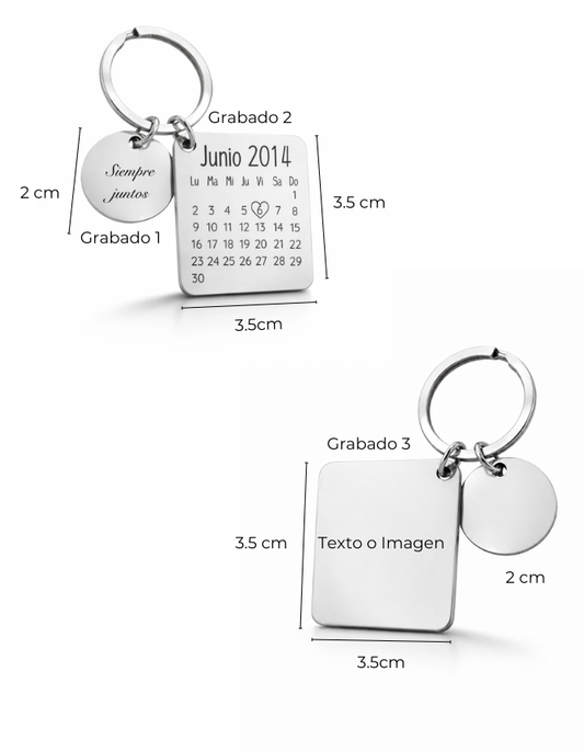 LLAVERO CALENDARIO PERSONALIZADO REDONDO