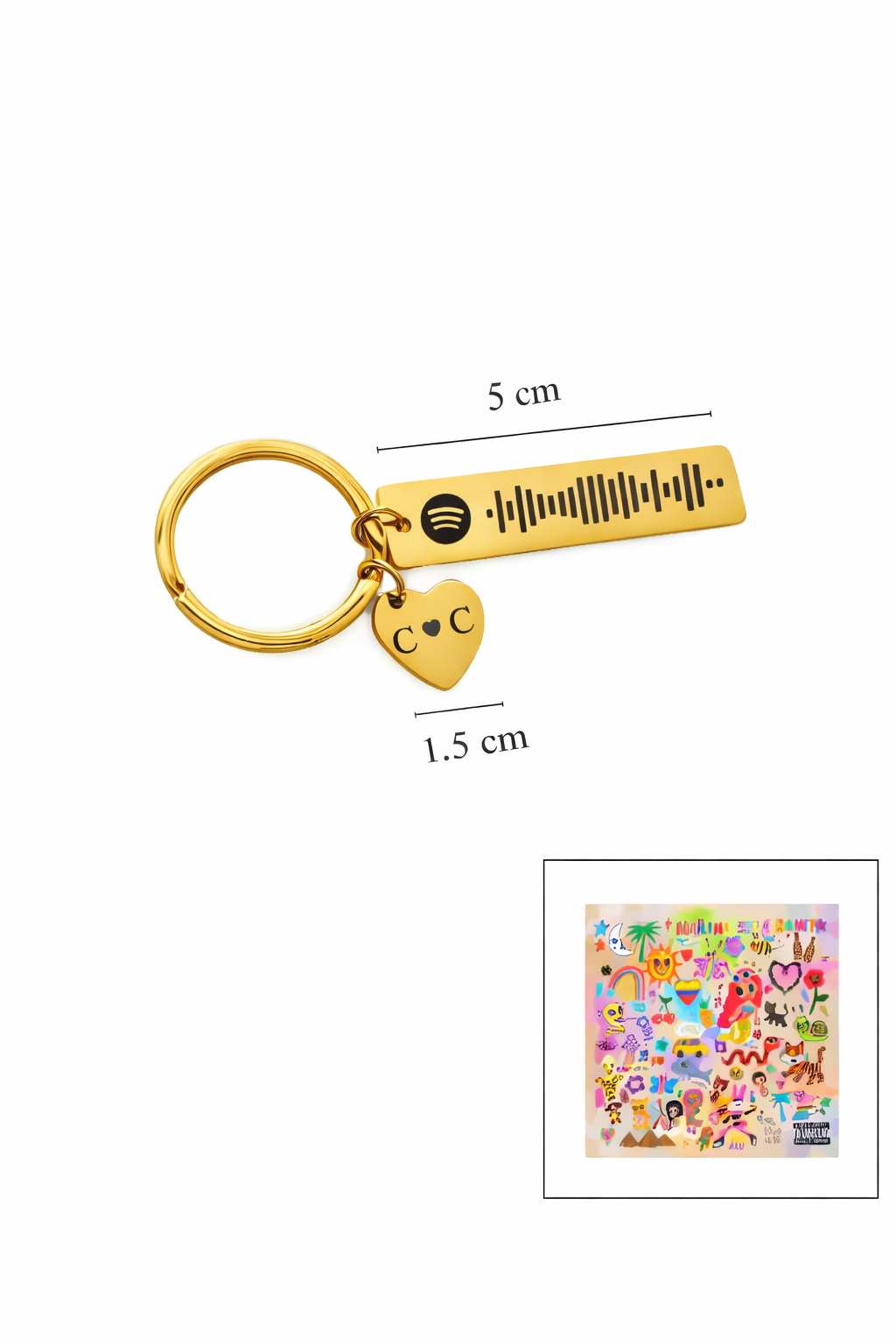 LLAVERO SPOTIFY PERSONALIZADO RECTANGULAR