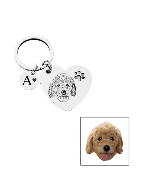 LLAVERO PERSONALIZADO HUELLA CORAZÓN II