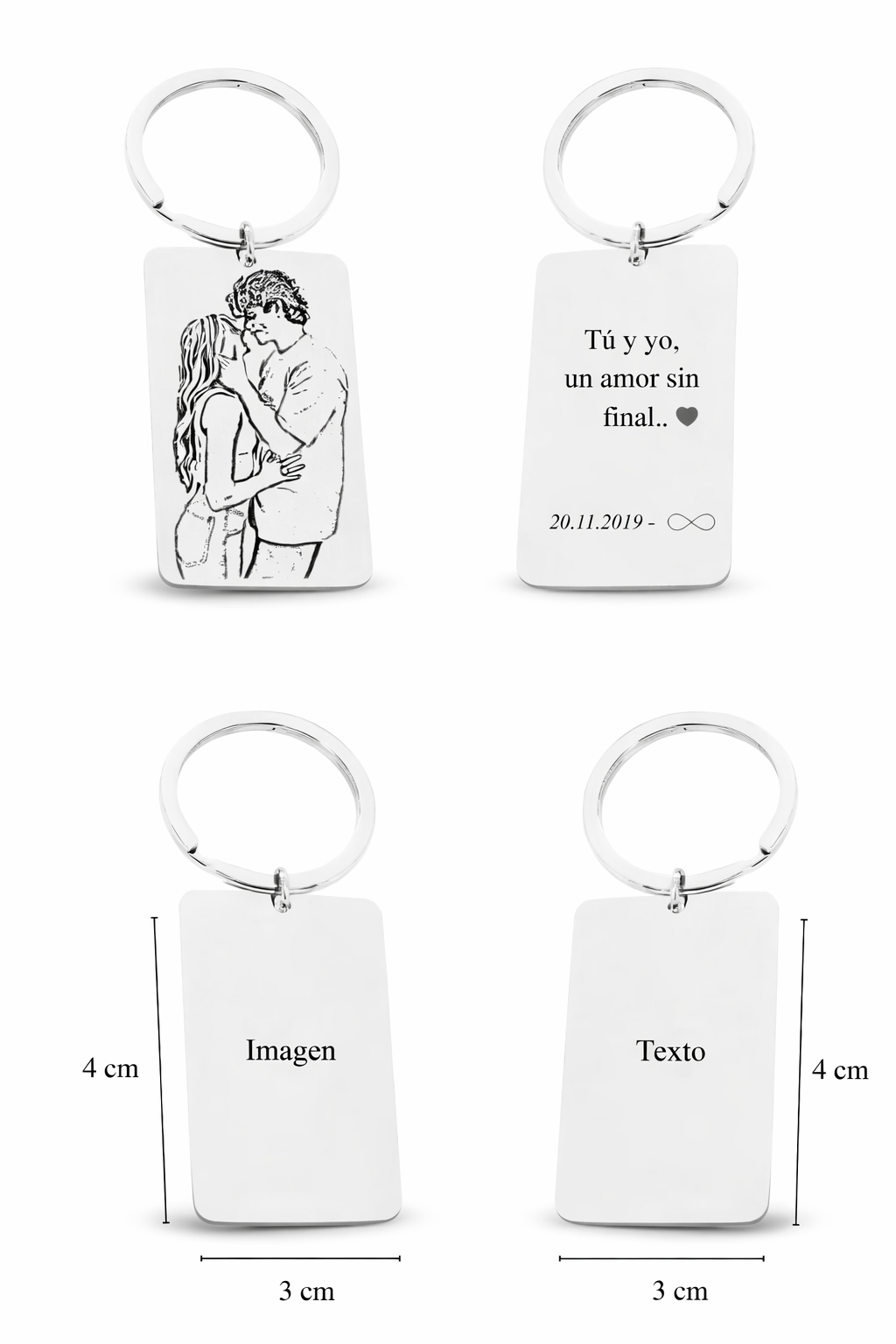 LLAVERO PERSONALIZADO RECTANGULAR