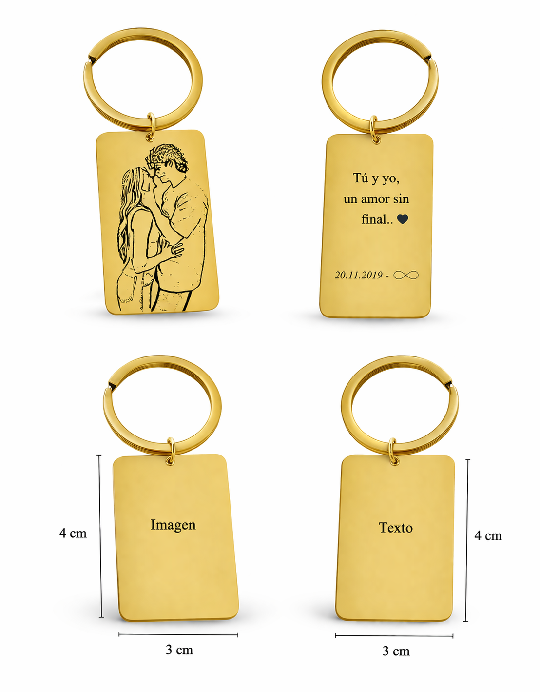 LLAVERO PERSONALIZADO RECTANGULAR