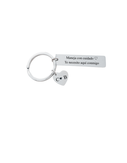 LLAVERO FRASE PERSONALIZADO RECTANGULAR